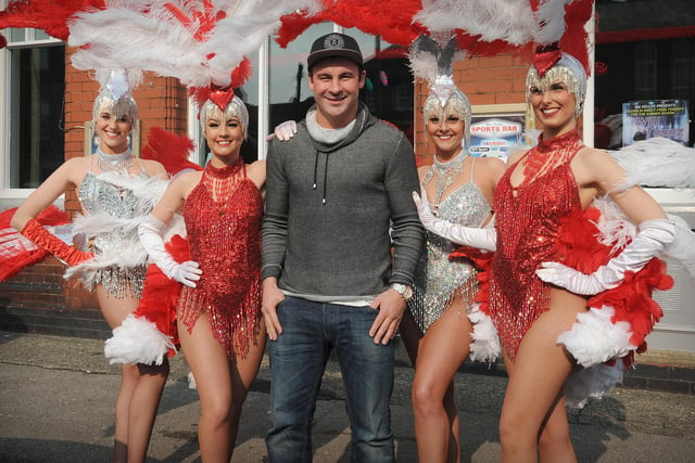 Boxing champion and star of Strictly Come Dancing Joe Calzaghe was in Fleetwood to officially open the port's Ma Kelly's Bar on London Street in 2014