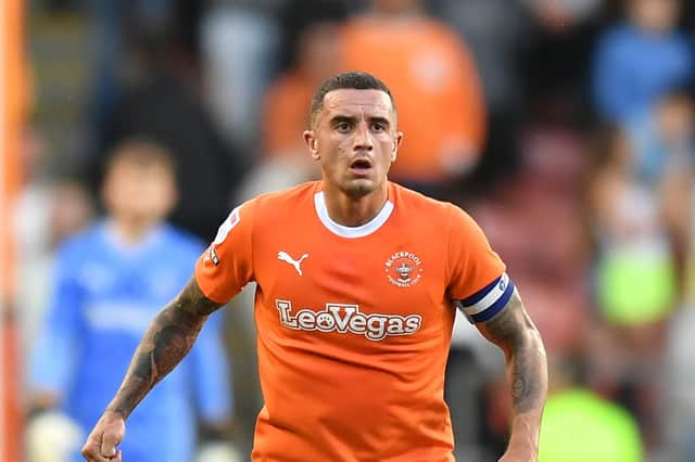 Blackpool club captain Ollie Norburn returned against Bolton Wanderers. He is doubtful for their League One match with Shrewsbury Town. (Photographer: Dave Howarth/CameraSport)