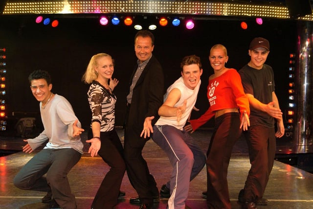 Blackpool Illuminations sponsor Gary Dean (centre) with the members of Fylde pop band FY8