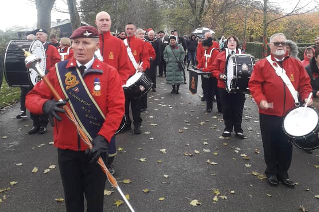 Fleetwood Old Boys Band on Remembrance Sunday