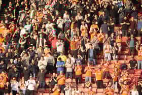 Seasiders supporters made the trip to Oakwell.