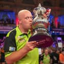 Michael van Gerwen celebrates victory in Sunday's Betfred World Matchplay final Picture: Taylor Lanning/PDC