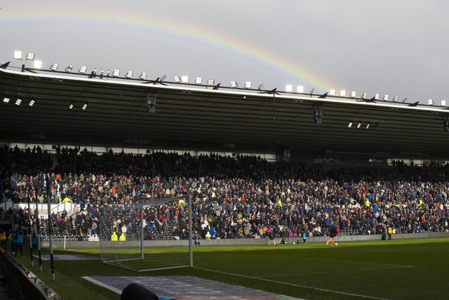 There's an average attendance of 26,958 at Pride Park this season.