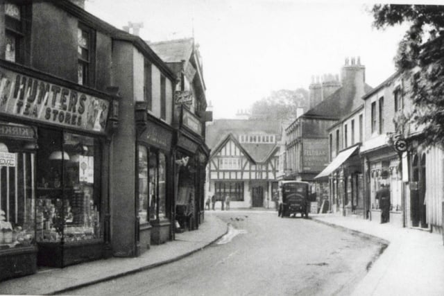 Breck Street in 1904. Looking along what is now Breck Road little has changed in the buildings themselves. Long gone is Hunters Tea Stores, but there has been a building on the site of The Thatched House Inn for centuries. Previously it was known as The Green Man and the entrance was from the churchyard of St Chad's where the landlord was entitled to a pew whether he used it or not