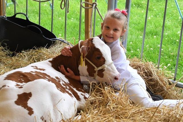 Evie Parkinson, six, with Ghost Photo: Neil Cross