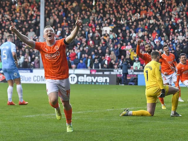 Shayne Lavery scored Blackpool's goal in the New Year's Day draw against Sunderland