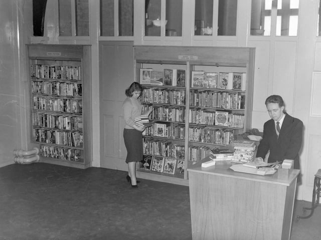 A section of the new Mereside branch library which opened in the old Little Marton School  in 1958, the library contained 3,500 books
