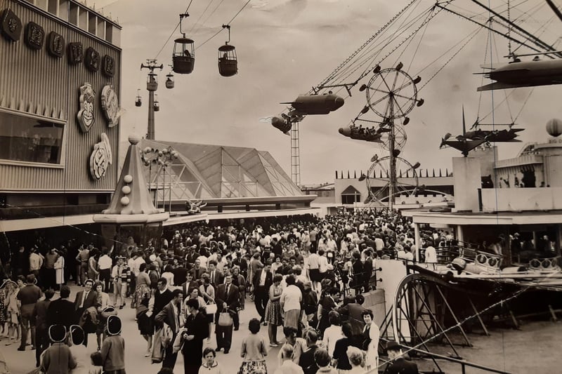 This is a great scene which shows why the Pleasure Beach was, and still is, a tourism magnet