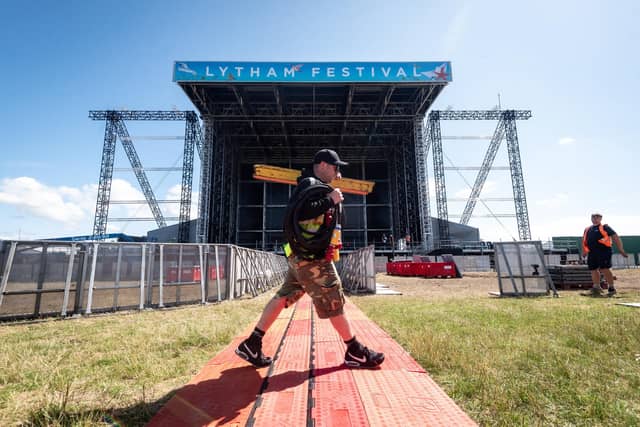 These were the scenes as Lytham Festival geared up for its first night.