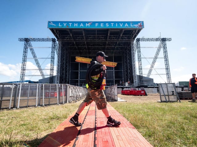 These were the scenes as Lytham Festival geared up for its first night.