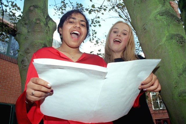 Arnold Sixth Formers Aparna Ravi (left) and Hannah Stott, both 16, showing the vocal form which won them an armful of trophies at Blackpool Music Festival