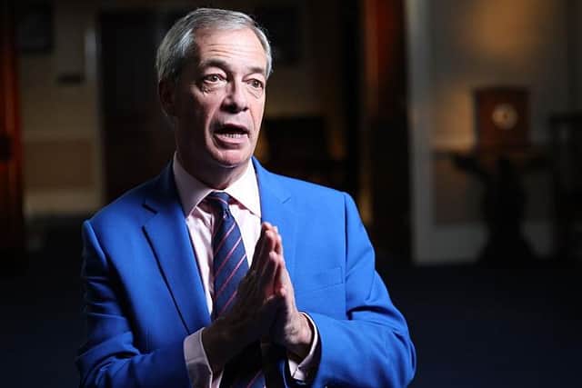 Reform UK leader Nigel Farage is one of the talking heads on Brexit: A Very British Civil War (Picture: BBC/Zinc Television)