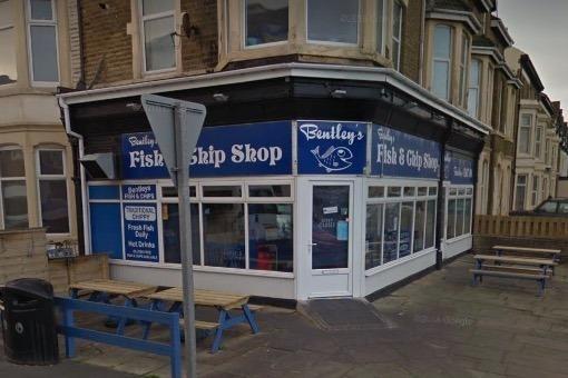 Bentley's Fish & Chip Shop / 131 Bond Street, Blackpool FY4 1HG / Rating: 4.7 out of 5 (1,290 Google reviews) / "Great food great staff and great service with great prices."