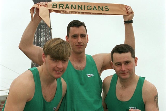 Ian Williams, Martin Branden and Nige Johnson Kirkham were prison wardens in 1997 and took part in London marathon with sponsorship from Brannigans