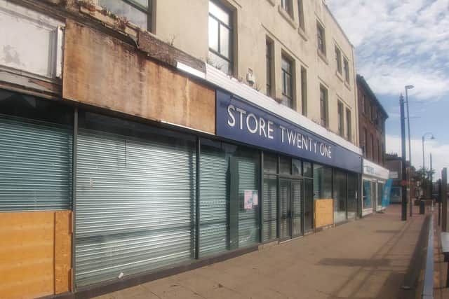 The former Store Twenty One on Lord Street became a major eyesore