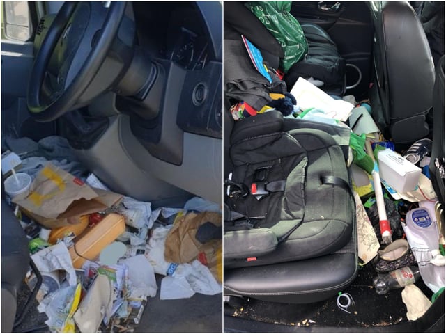 Two of Britain's messiest cars
