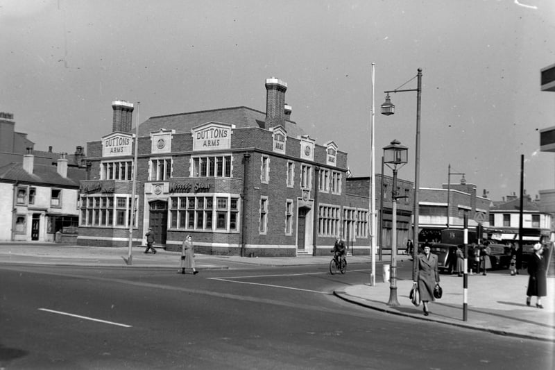 Waterloo Road and the Duttons Arms, from Blackpool Promenade
