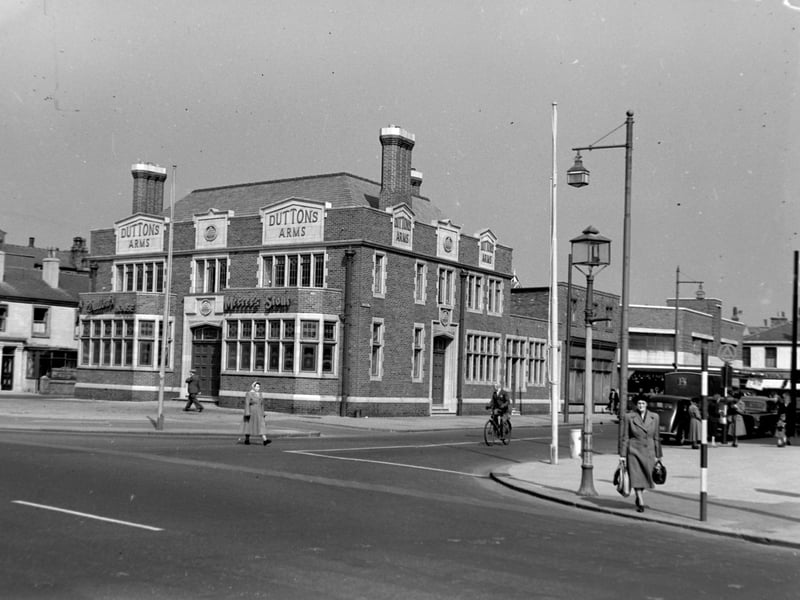 Waterloo Road and the Duttons Arms, from Blackpool Promenade