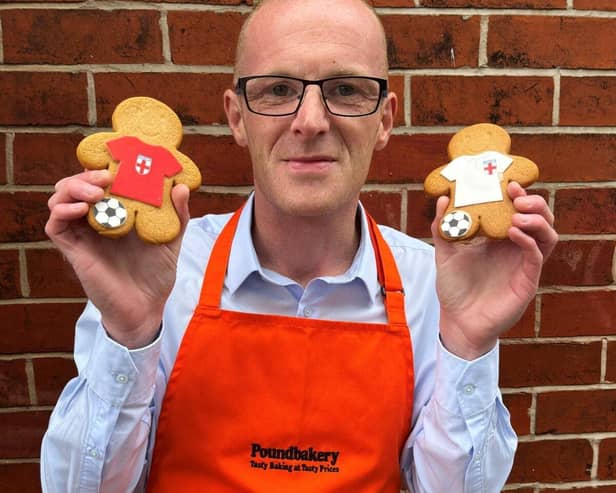 Area Manager Anthony "Ginge" Coburn posing with the Ginger Footballers
