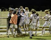 AFC Fylde celebrate their goal (photo: Steve Mclellan/AFC@SPM)