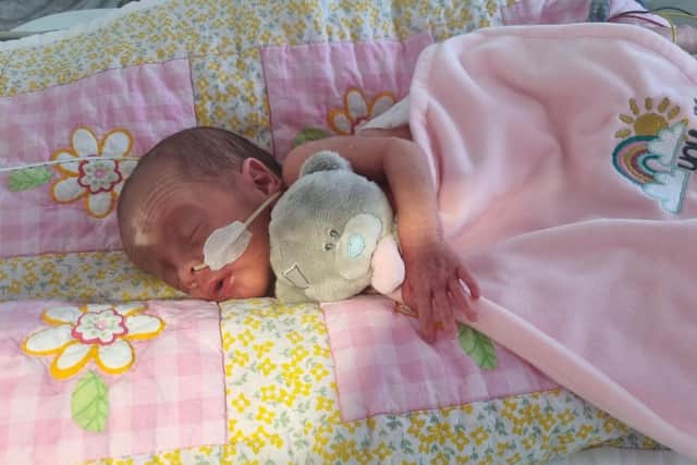 Mum Naomi Ashworth was so grateful to hospital staff after tiny baby Vinnie came through three crucial operations