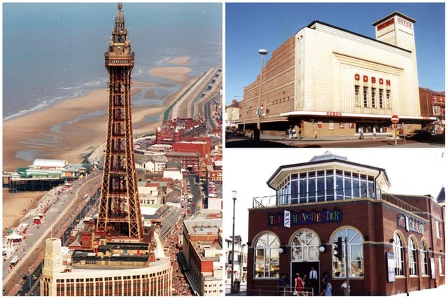 Blackpool Tower painted gold for its centenary, the Odeon Cinema on Dickson Road and The Manchester - this was how they looked in the decade of the 1990s
