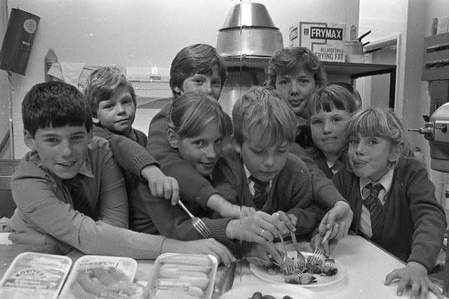 The Post's culinary expert Anthony Peregrine graciously declined holding a British sausage taste-in on his own for National Sausage Week. Instead he recruited a panel of young experts from Lytham to give their verdicts. Pictured (from left to right): Christopher, Richard, Nicola, Clare, Michael, Frances, Jennifer, and Pippa