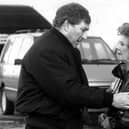 Dramatic Turn: Coronation street baddie Alan Bradley confronts Rita on Blackpool Prom in 1989