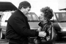 Dramatic Turn: Coronation street baddie Alan Bradley confronts Rita on Blackpool Prom in 1989