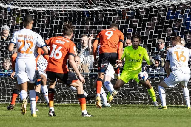 Carlton Morris' goal was put on a plate for him by James Husband