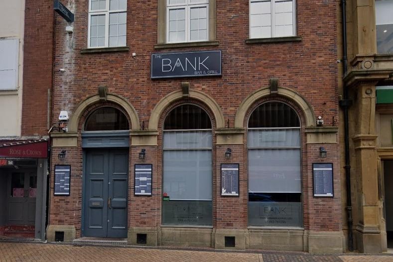 The Bank Bar & Grill on Corporation Street has a rating of 4.8 out of 5 from 954 Google reviews