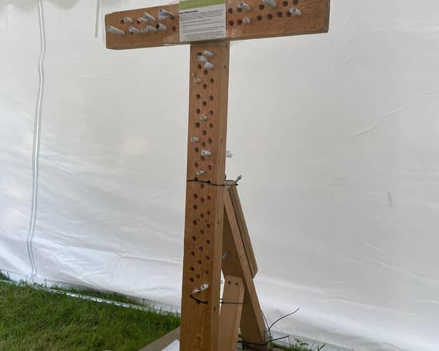 Prayers are placed in a special wooden cross at the 2024 event