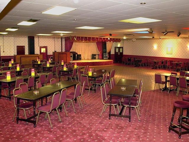 Thornton Social Club's refurbished concert room in 2001