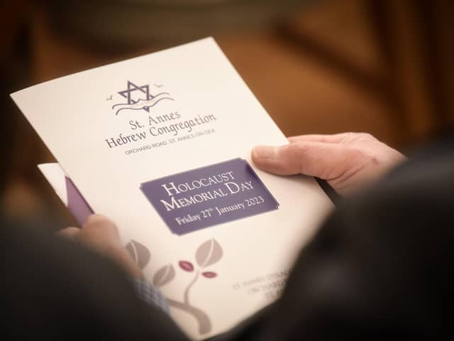 The service was held at St Annes Hebrew Congregation on Orchard Road