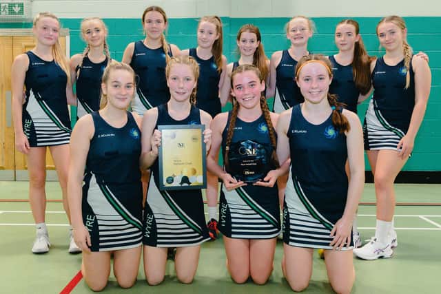 Wyre Netball Club players with their National One award  Picture: SAM FIELDING