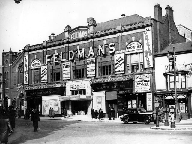 This was originally the Borough Theatre in 1872. It re-opened as Bannister's Bazaar and - as in this picture - Feldman's THEATRE before its last guise as the Queens. It was finally demolished in the early 1970s to make way for the former C&A store