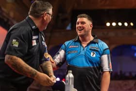 Daryl Gurney defeated Gary Anderson in the Betfred World Matchplay at the Winter Gardens, Blackpool Picture: Taylor Lanning/PDC