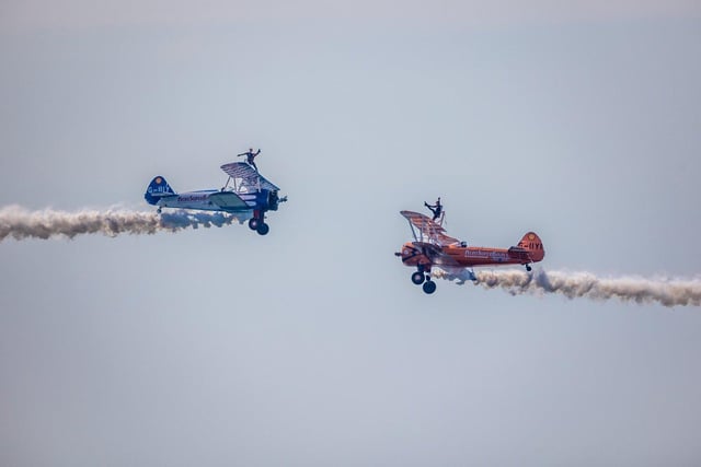 Thrilling display from the AeroSuperBatics Wingwalkers