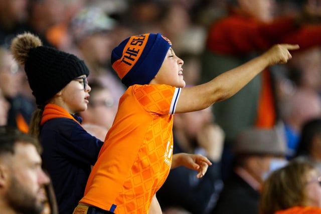 A young Blackpool fan makes his feelings clear