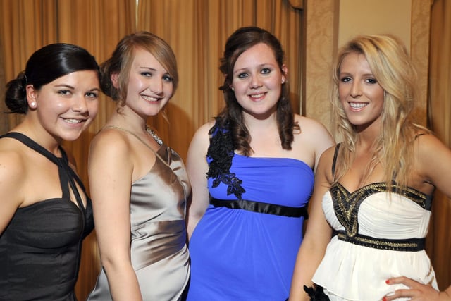 Rossall School ball at the Imperial Hotel - Nicola Blythe, Jess Sergent, Laura Howarth and Chelsey Sherwin