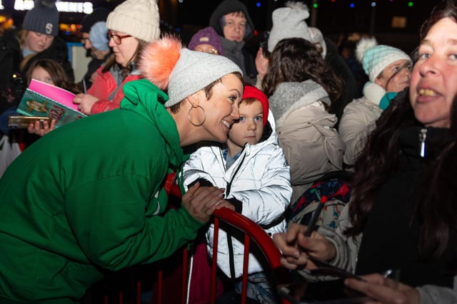 Strictly professional dancer Lauren Oakley signs autographs and poses with fans in Blackpool at the Christmas by the Sea launch.  Photo: Kelvin Lister-Stuttard