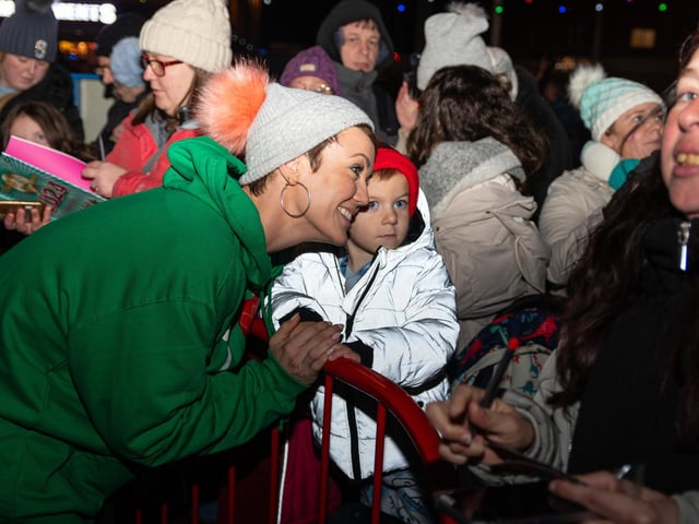 Strictly professional dancer Lauren Oakley signs autographs and poses with fans in Blackpool at the Christmas by the Sea launch. Photo: Kelvin Lister-Stuttard