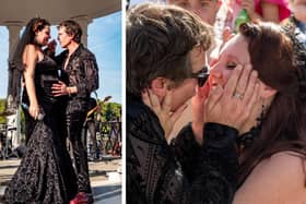 The Deadbeats singer married his wife at the Waterloo Music Bar and celebrated with a concert in Stanley Park bandstand. Photos by Elizabeth Gomm