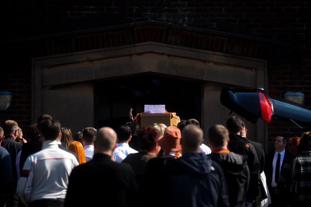 Funeral of Blackpool FC fan Tony Johnson