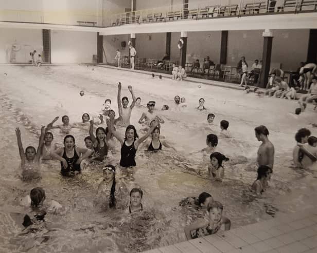 This was August 1985 after the pool had reopened following a facelift