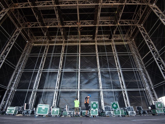 These were the scenes as Lytham Festival geared up for its first night.