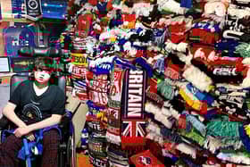 Football is one of Alfie's passions and he has a lot of scarves from all over the world