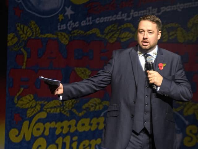 Jason Manford on stage at the Bobby Ball Rock On Variety Show at Blackpool's Winter Gardens in 2021. Photo: Kelvin Stuttard