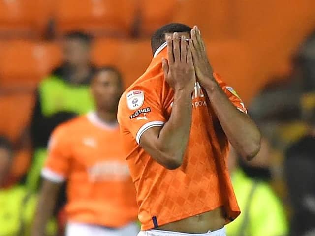 A dejected Curtis Nelson at the full-time whistle