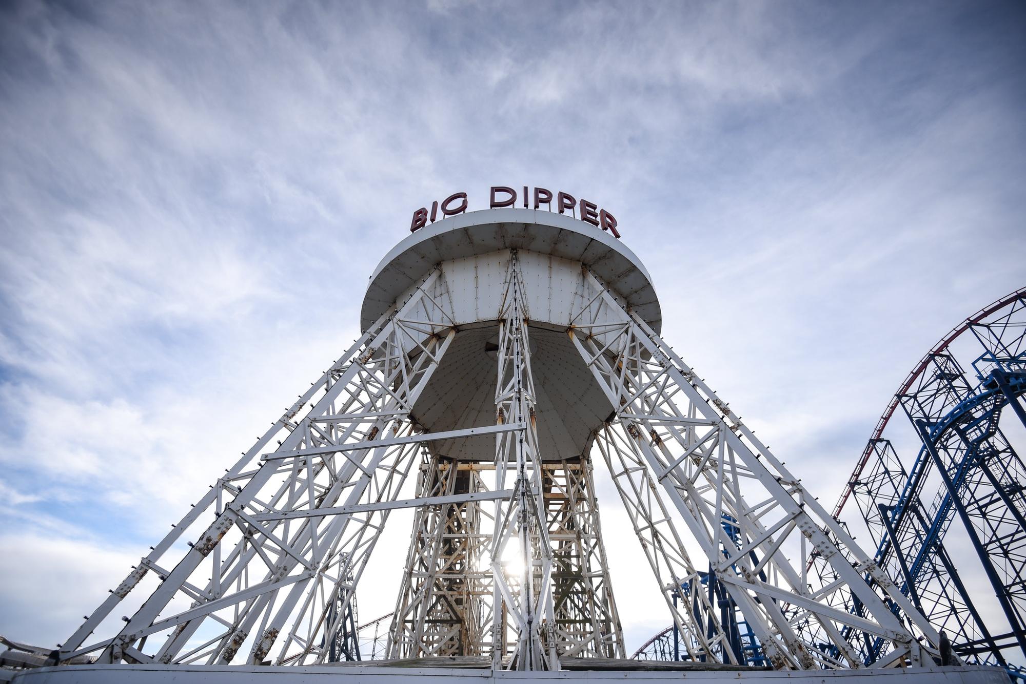 Blackpool Pleasure Beach Resort's 100-year-old Big Dipper rollercoaster ...